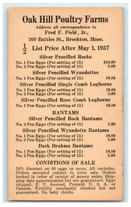 Oak Hill Poultry Farms Advertising Brockton MA Eggs Postcard Penciled Rocks - Picture 1 of 2