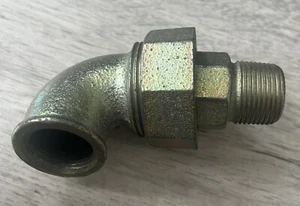 3/4 ZOLL NPT STECKER X BUCHSE UNION ELBOGEN VERZINKT FORMBAR ROHR FITTING LUFT - Bild 1 von 2