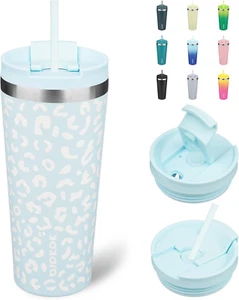 22Oz Tumbler with Lid and Straw Stainless Steel Travel Coffee Mug Insulated Tumb - Picture 1 of 6