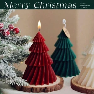 Árbol de Navidad Rojo y Verde Velas Perfumadas Fiesta Adorno Decoración Regalo - Imagen 1 de 6