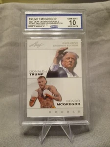 TRUMP/MCGREGOR 2024 HOJA LEYENDAS DOBLE #ELE02 EDICIÓN EXCLUSIVA LEYENDAS GM 10 - Imagen 1 de 2