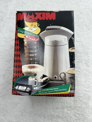 Maxim Cappuccino Crazy Milk Frother NOVO ESTOQUE ANTIGO VINTAGE Retrô ***Testado***FUNCIONA*** - Imagem 1 de 4