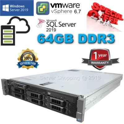 Dell PowerEdge R710 2x X5650 2.66Ghz 12-CORE 64GB DDR3 RAID PERC 6i 4x500GB SATA - Image 1 of 4