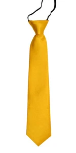 Boys Kid's Stylish Jacquard Woven Fastener Up Stretchy Pre-tied Neckties - Picture 1 of 15