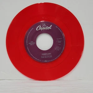 THE BEATLES Penny Lane / Strawberry Fields 7" Red Colored NM Vinyl JUKEBOX 45rpm - Imagen 1 de 2