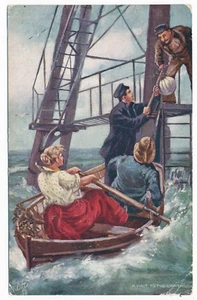 Postal de Tuck de W. H. Overend de Ye Mariners of England We Visit to the Lighthouse - Imagen 1 de 2