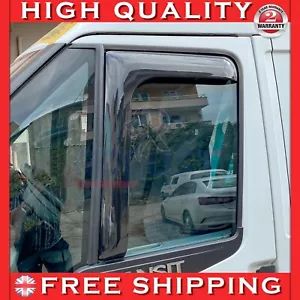 2X FOR FORD TRANSIT MK6 MK7 L SHAPE WIND RAIN SUN GUARD DEFLECTORS (2000-2013) - Picture 1 of 11