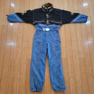 Bogner Womens Western Native Embroidered Snap Zip Snowboard Ski Snow Suit Sz 12 - Picture 1 of 8