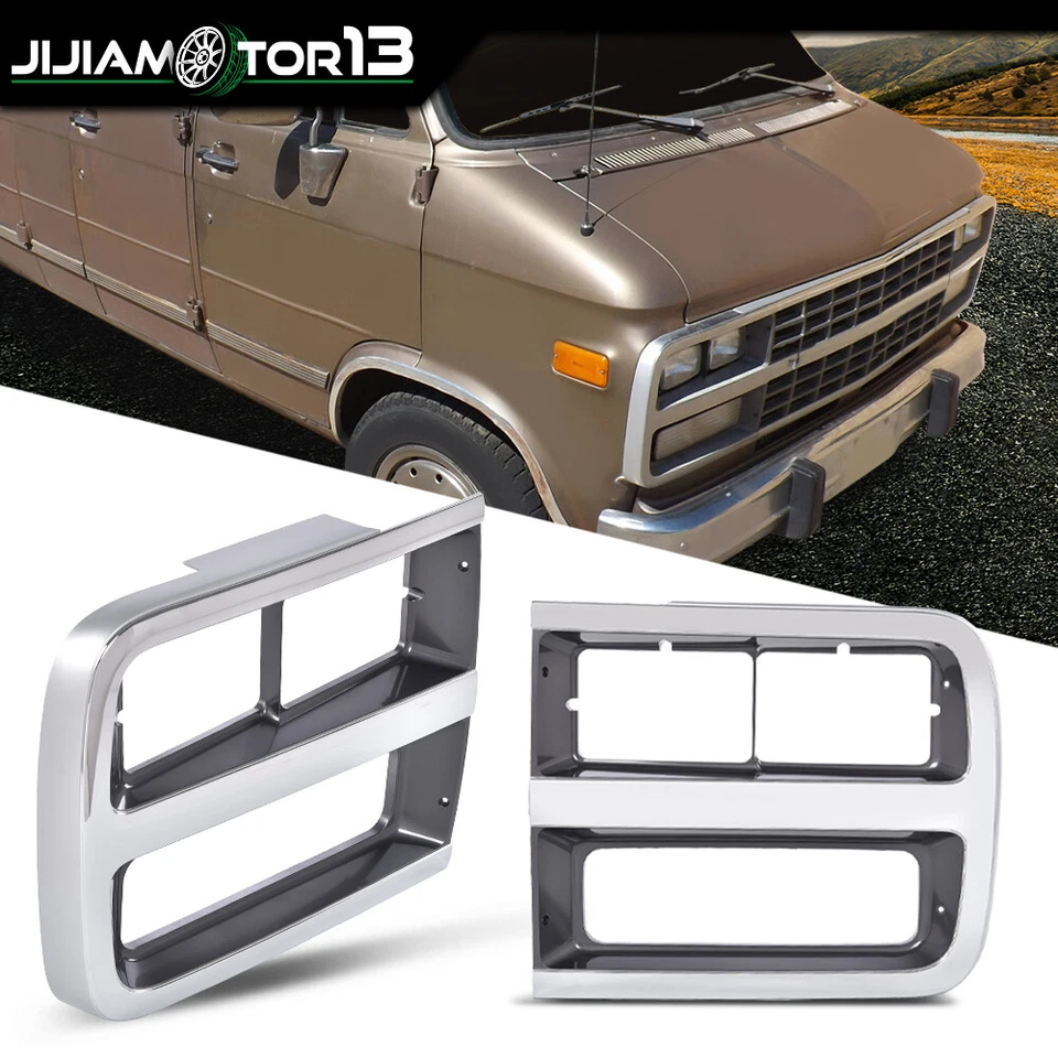Ajuste para 1992-1995 conjunto de porta farol Chevrolet G10 G20 motorista passageiro - Imagem 1 de 4