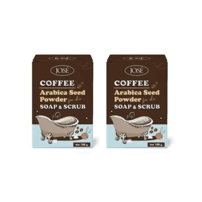 2x Jose Coffee Arabica Seed Powder Soap Scrub Brightening Smooth Skin 100 g - Image 1 of 4
