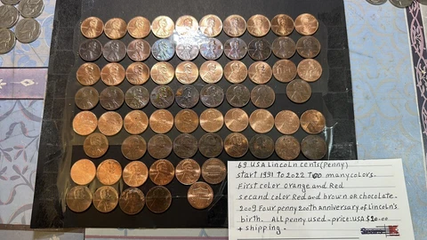 69 USA Lincoln Cents (Multicolerd) Cover