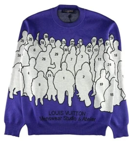 New Authentic Louis Vuitton Studio Jacquard Wool Sweater size Large - Picture 1 of 18