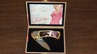 NIB Marilyn Monroe Stainless Steel Collector Pocket Knife Blade Wooden Box Photo