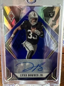 2020 Panini Phoenix Lynn Bowden Jr Auto Blue Refractor 4/15 RC - Bild 1 von 2