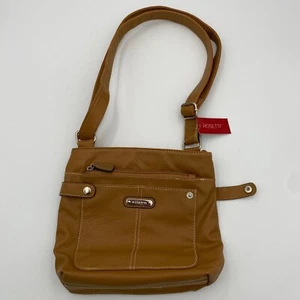 Bolso Bandolera Rosetti Desnudo Tostado Cartera Cuero Sintético 8" x 8" Bolso de Hombro Nuevo con Etiquetas - Imagen 1 de 11
