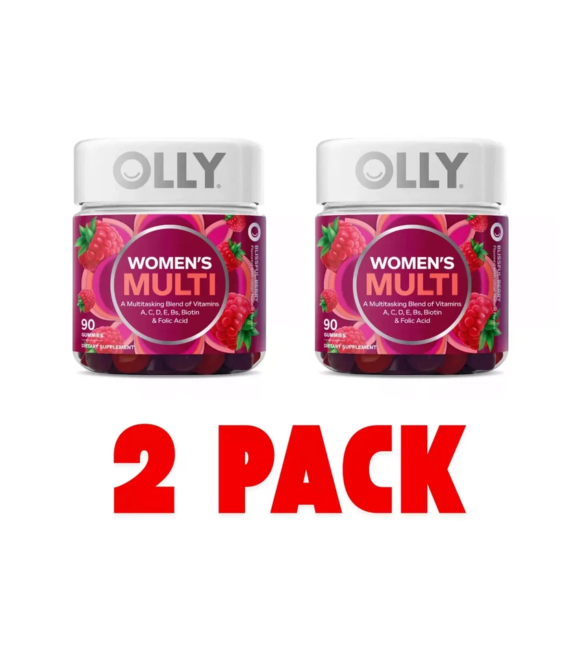 Gominolas multivitamínicas OLLY para mujer - Blissful Berry 90 (paquete de 2) Foto 1 de 4