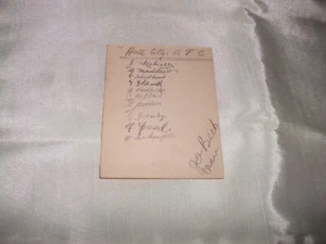 RARE SIGNED AUTOGRAPH BOOK PAGE BY 11 HULL CITY 1934 G+/VG MCNAUGHTON MADDISON + - Picture 1 of 1