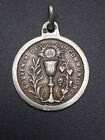 Ancienne médaille religieuse pendentif argent massif calice communion XIXeme (2)