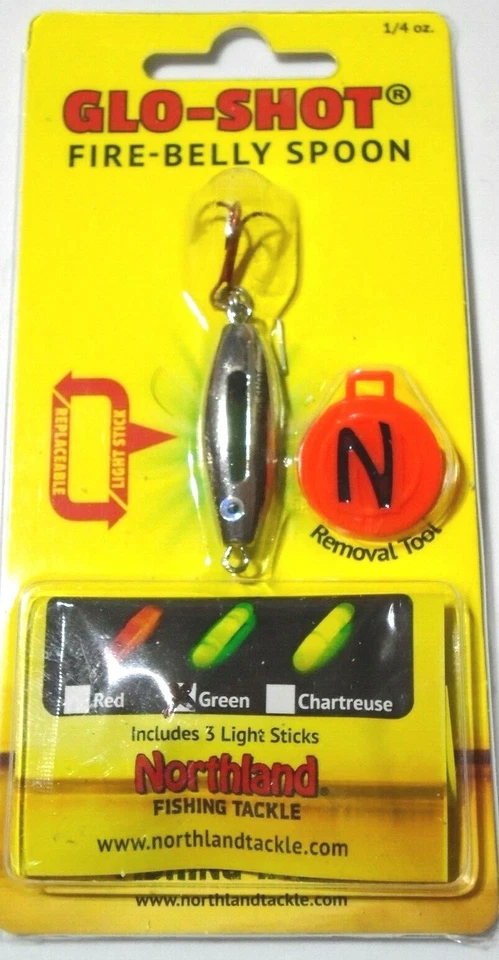 Cucharas Northland Tackle 1/4 Glo-Shot Fire-Belly (brillo plateado) Foto 1 de 1
