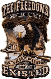 Blechschild Freedom Existed geprägt USA Reklame 32x29cm - Bild 1 von 1