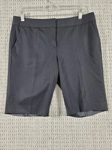 J Crew Womens Black City Fit  Lined Wool Flat Front Shorts Sz 6 Made In Japan - Picture 1 of 10