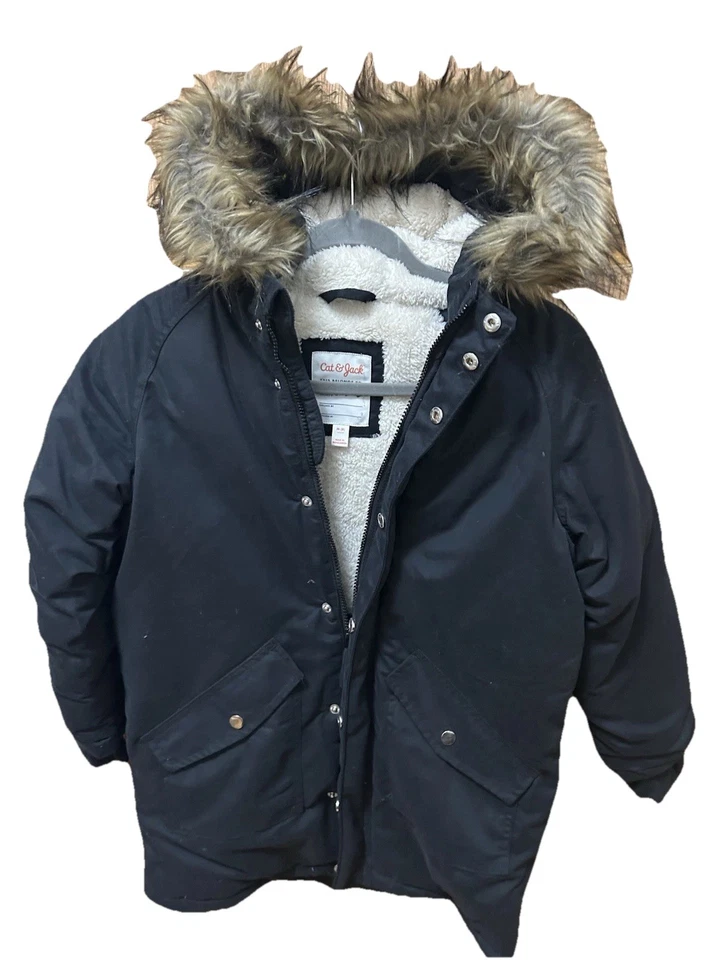 Cat & Jack Kids size 8 hooded Faux fur lined parka. Super warm. - Image 1 of 2