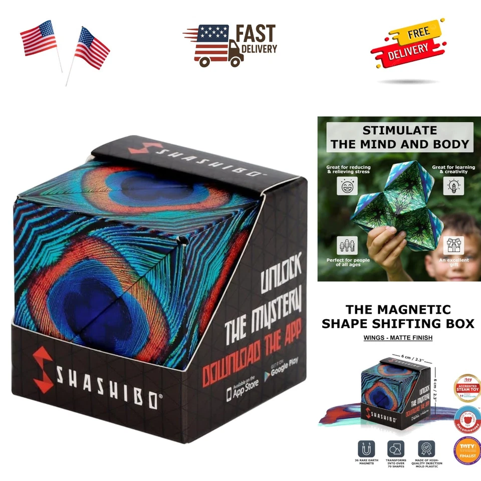 Shashibo Shape Shifting Cube Fidget Toy Wings