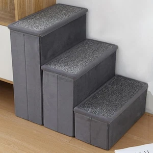 Hundetreppe Leiter 3 Stufen Hunderampe Tragbare Hundeleiter Für Hochbett - Bild 1 von 5