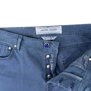 Jean Jacob Cohen 688 Para Hombre 36 Azul Pizarra Calce Ajustado Elástico Denim Hecho en Italia - Imagen 1 de 14