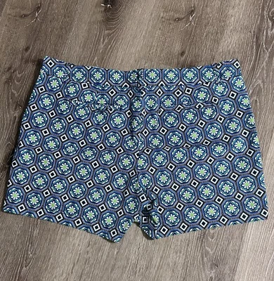 Pantalones Cortos Chinos Crown & Ivy Para Mujer Talla 16 Informales Elastizados Geométricos Azul Foto 1 de 4