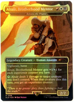 MTG Altair, Brotherhood Mentor RAINBOW FOIL Secret Lair Assassin's Creed 1558 NM - Image 1 of 4