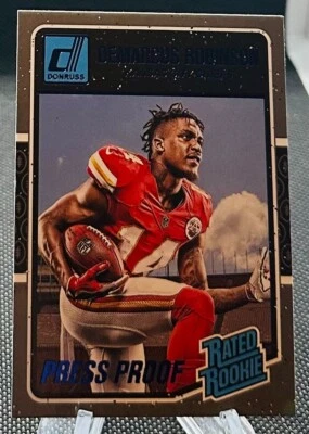 2016 Panini Donruss Rated Rookie Press Proof Blue DeMarcus Robinson Chiefs Rc - Image 1 of 2