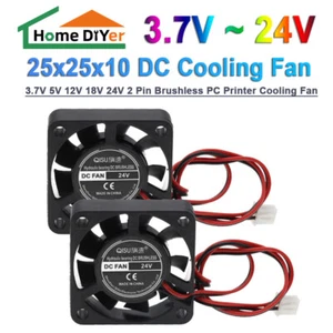 Ventilateur de refroidissement 25x25x10mm 5V/12V/24V DC Brushless pour PC Boîtier Électronique - Photo 1/15