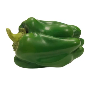 EEC Co. Realistic Ceramic Green Pepper, Pottery Vegetable Harvest Country - Picture 1 of 9