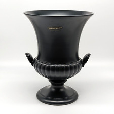 VTG Wedgwood XL Urn Vase 9 3/8" Ravenstone Barlaston Matte Black Coastal Gothic