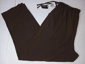 Jeno Neuman Mocha Brown Drawstring Pants Petite's Size 14P NWT MSRP $30 - Picture 1 of 5