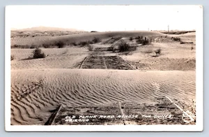 Vintage RPPC Old Plank Road Across the Sand Dunes Arizona AZ U9 - Imagen 1 de 2