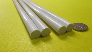 Fiberglass Round Rods .500" (1/2")  Diameter x 24 Inch Length, 4 Units - Picture 1 of 5
