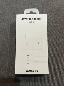Samsung 45W USB-C Super Fast Charging Wall Charger 45W w/ Cable (white) Sealed