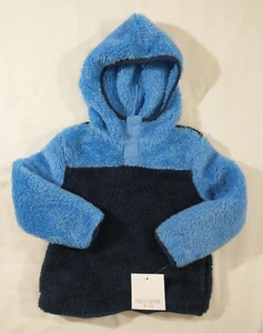 2T Falls Creek Fleece Sherpa Color Blocked 1/4 Snap Hooded Pullover W/ Pockets - Picture 1 of 3