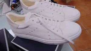 BARBA AUTHENTIC SNEAKERS NEW GENUINE LEATHER 39 360.00 WHITE CARD D - Picture 1 of 9