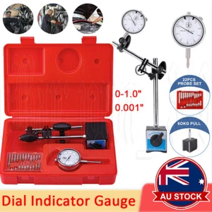 Dial Indicator Gauge Flexible Magnetic Base 0-1.0" 60KG 22 Indicator Point Set - Picture 1 of 12