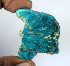 66,40 ct natürliche blaue Carico Lake Türkis polierte grobe Platte zertifiziert C9104 - Bild 1 von 9