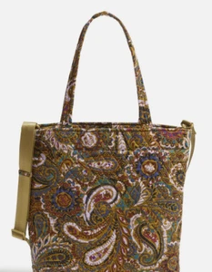 $159 Vera Bradley Tote Bag Ultralight North South Large/XL Paisley Quilted NWT - Picture 1 of 2