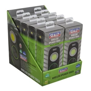 Sealey wiederaufladbare Taschenlampe mit kabellosem Lautsprecher 10 W COB LED - Displaybox von 10 - Bild 1 von 10