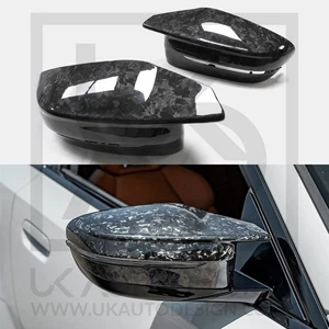 Cubiertas de espejo retrovisor de fibra de carbono forjado pre-preg BMW M2/M3/M4 G87/G80/G81/G82/G83 RHD - Imagen 1 de 7