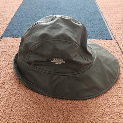 Mens Grundens Nylon and PVC Foul Weather Rain Hat Green Large Portugal X8c - Image 1 of 4