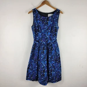 Modcloth Bea & Dot Starry Night Celestial Belted Fit and Flare Midi Swing Dress - Picture 1 of 14