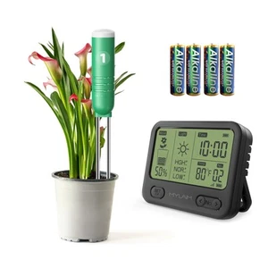 Wireless Soil Moisture Meter for Plants - 4-in-1 Tester with 200ft Range, LCD... - Picture 1 of 9