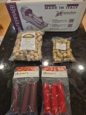 Ferrari Heat Shrinker Foil Wine Bottle Tops + Corks + Extra TOPS  - Image 1 of 4